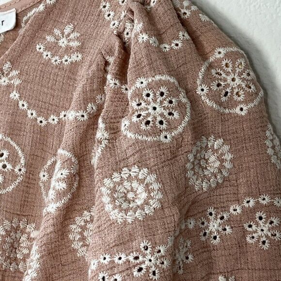 BLUE PEPPER Embroidered Boho Dress Balloon Sleeve Small - Picture 5 of 7